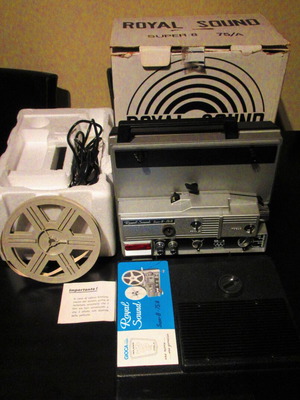 Royal Sound Super 8 Projector new in box from 70s