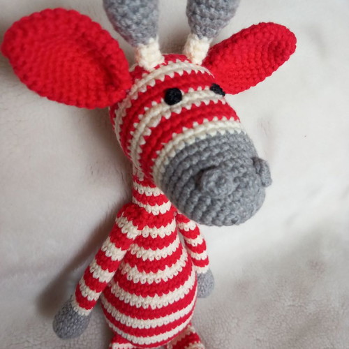 Handmade knitted giraffe doll new 30 cm