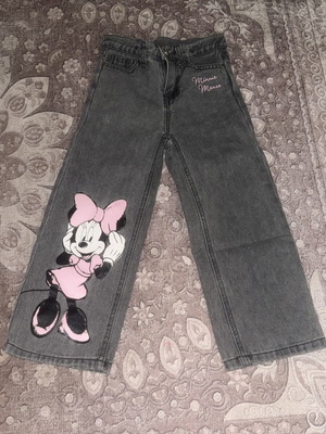 Disney Minnie jeans for girls, size 4, grey black