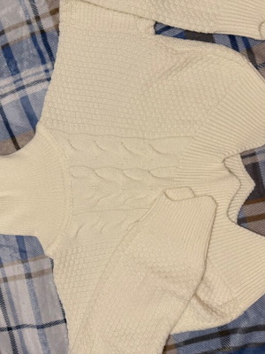 NIMA Crop Turtleneck Sweater new, white
