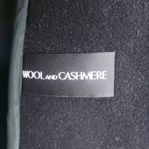 Black long coat wool&casmere like new, size S