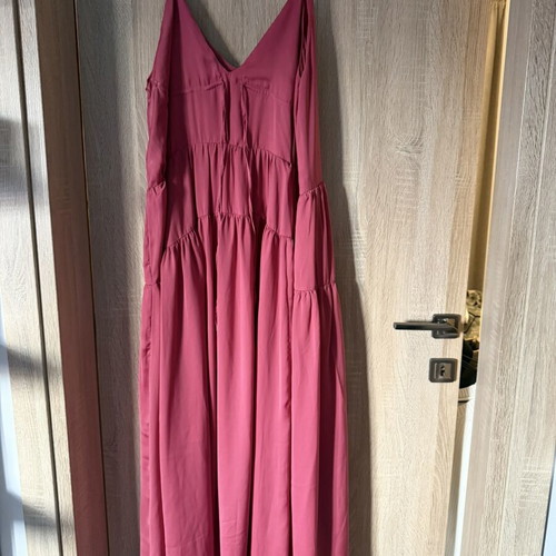 Zara pink satin maxi dress