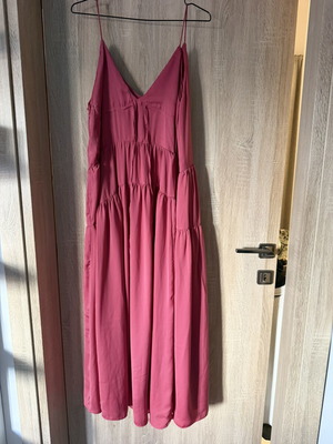 Zara pink satin maxi dress
