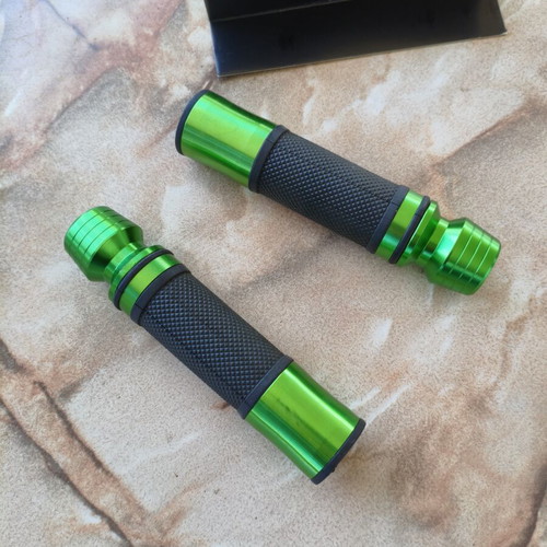Motorcycle grips green and black like new