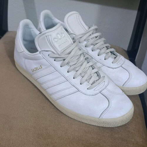 Adidas Gazelle used white sneakers size 43