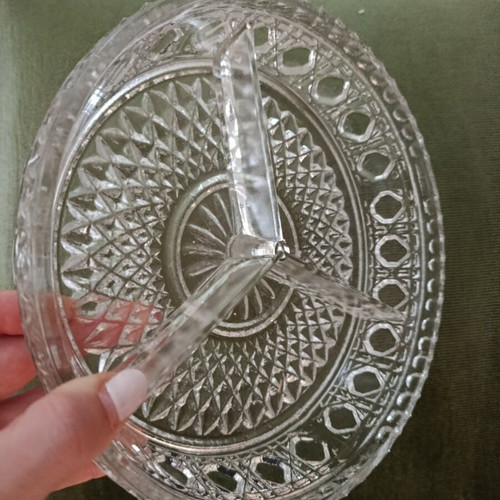 Serving tray with compartments, vintage