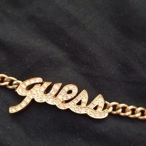 Guess bracelet used, gold plated, gold color
