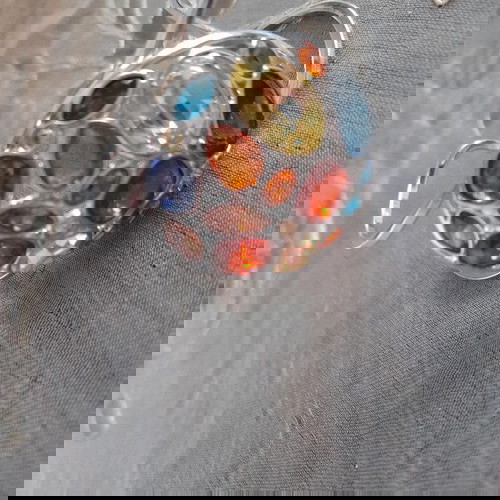 Βραχιόλι Swarovski σε άριστη κατάσταση με χρωματιστές κρυστάλλινες πέτρες, 6εκ