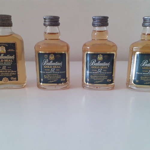 Ballantines Gold Seal miniature bottles new