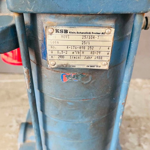 KSB MOVI 25/104-3 Vertical Multistage Water Pump with Halter 0.55kW Motor used
