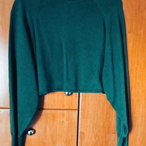 Zara knitted blouse size M like new green