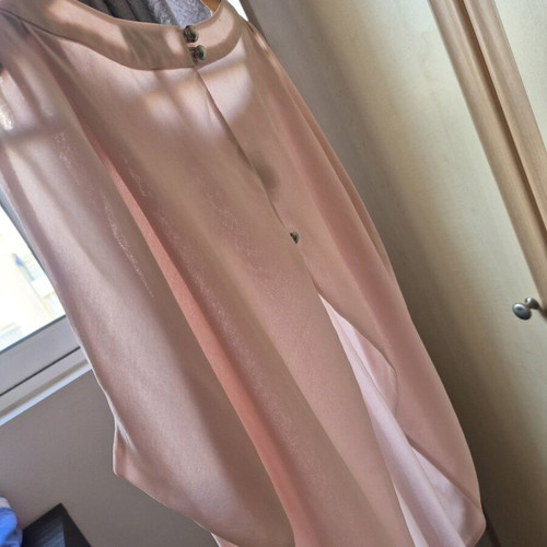Lipsy London blouse nude pink with pearls and open shoulders, like new