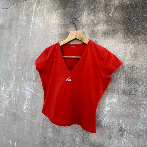 Adidas vintage top used, size L, red orange