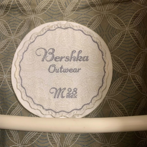 Short jacket used, khaki color, medium size, missing button