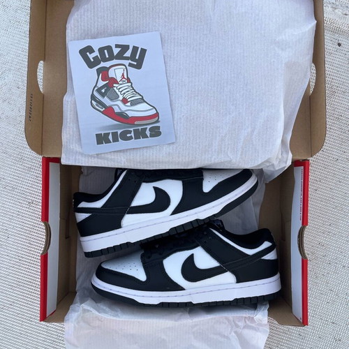 Nike Dunk Low Panda new, size 38.5, black and white