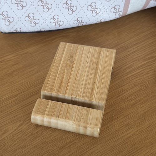 Wooden phone stand with 2 slots like new