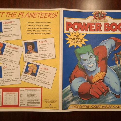 Captain Planet Annual 1993 and Power Book set like new