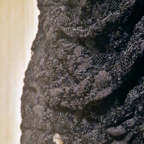 Lace dress with back opening, like new, black, size M