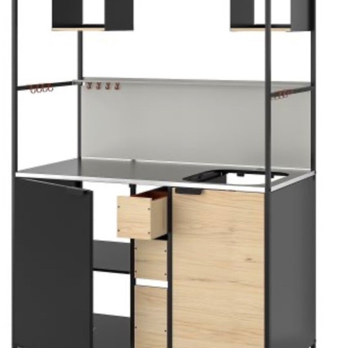 Ikea Aspinge kitchen new with sink and metal construction