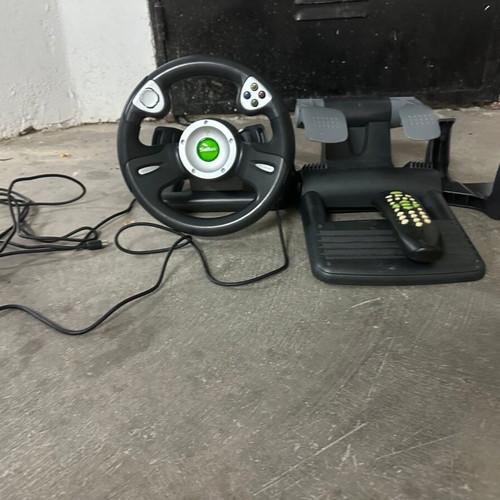 Saitek Adrenalin Steering Wheel and Pedals for Xbox used