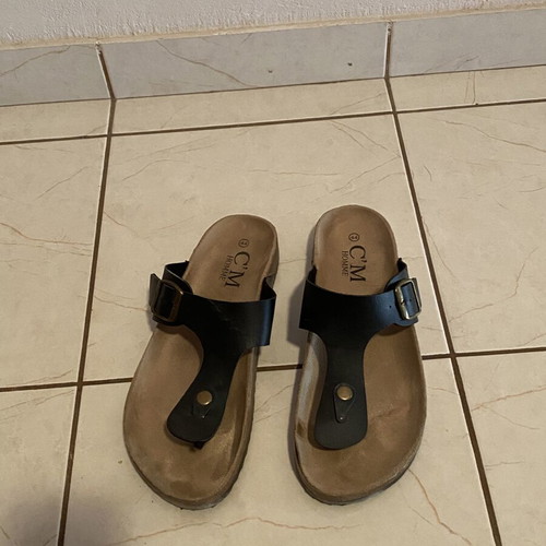 C’M HOMME anatomical sandals with toe post, size 44