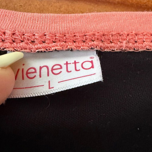 Makó dress Vienetta Secret like new, black and pink, size L