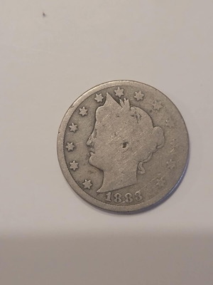 Νόμισμα USA 5 cents 1883 μεταχειρισμένο, νικέλ, δύσκολη ημερομηνία