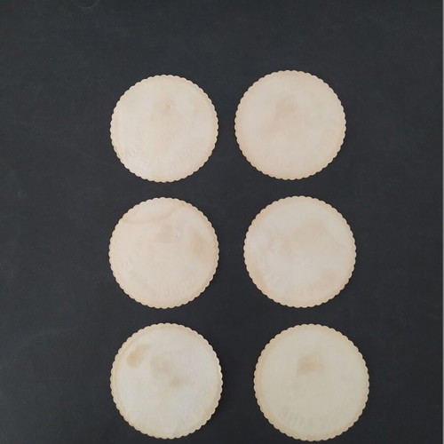 Greek Line paper coasters pack of 6 used, 1960s