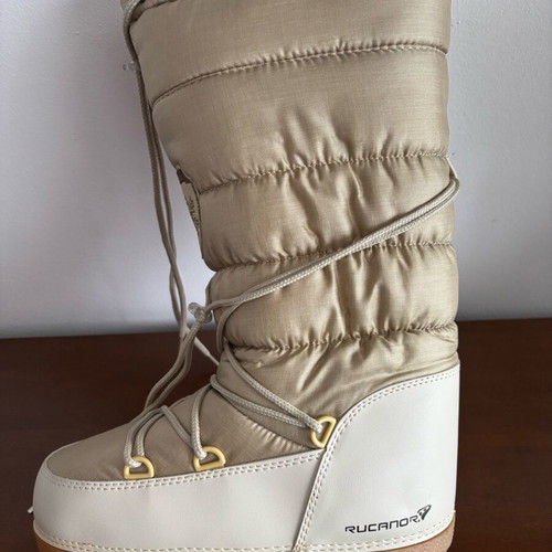 Rucanor Vintage 90s Après-Ski Winter Boots like new Champagne Gold