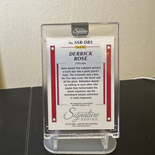 2025/2026 Panini Signature Series Derrick Rose on card Auto 1/1