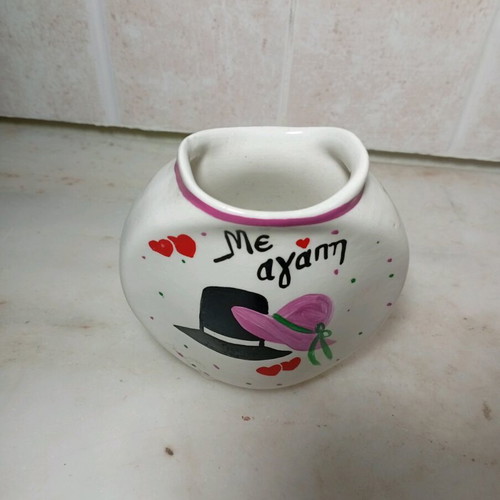 Handmade ceramic decorative vase like new