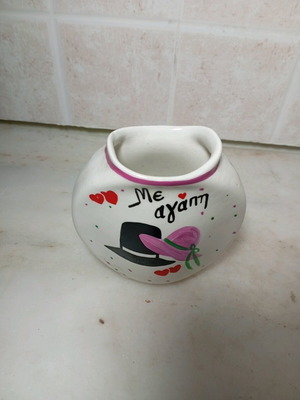 Handmade ceramic decorative vase like new