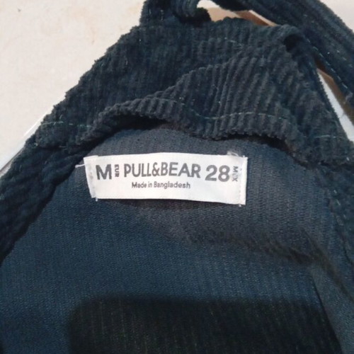 Dress corduroy salopette dark gray size S used Pull & Bear