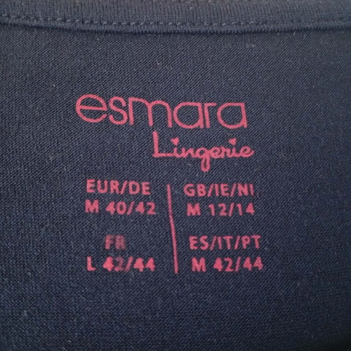 Esmara lingerie women's pajama set, medium, blue and pink