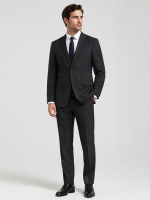 Tommy Hilfiger wool suit like new, dark gray, size L