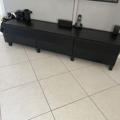 TV bestå IKEA cabinet used with 3 drawers and removable lids