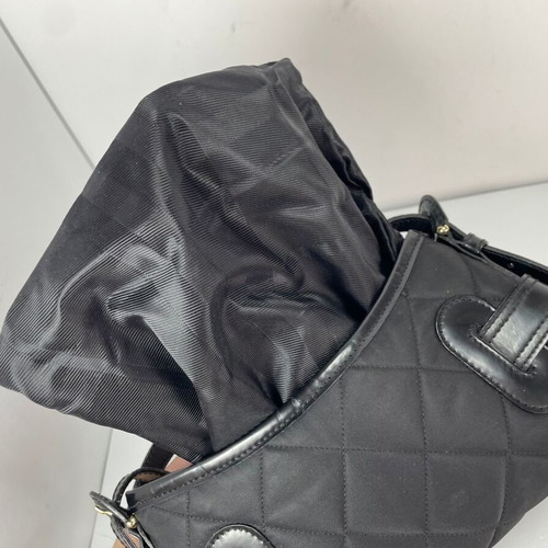 Burberry canvas black shoulder bag like new
