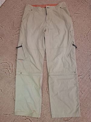 Men's cargo pants, beige and orange