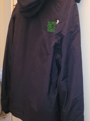 Superdry men's winter jacket size XL like new, blue, fleece lined