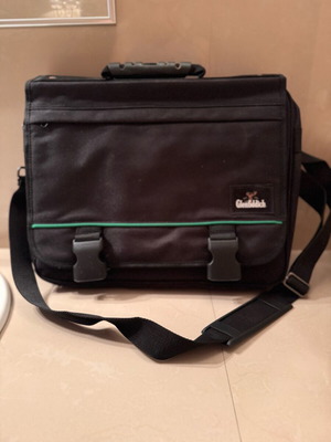 Laptop bag unused black with strap and multiple compartments