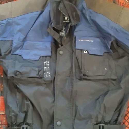 Bering motorcycle jacket Protect Equipement vintage, blue/black, medium