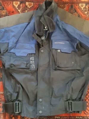 Bering motorcycle jacket Protect Equipement vintage, blue/black, medium