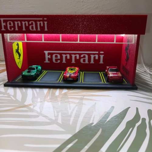 Ferrari Car Parking Diorama 1:64 New, illuminated