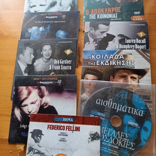 9 DVD classic cinema like new, subtitles