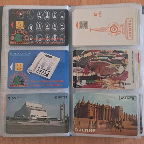 Collection of 120 used phone cards from around the world