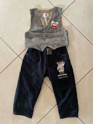Tricoteen kids set pants and vest like new, size 3 years