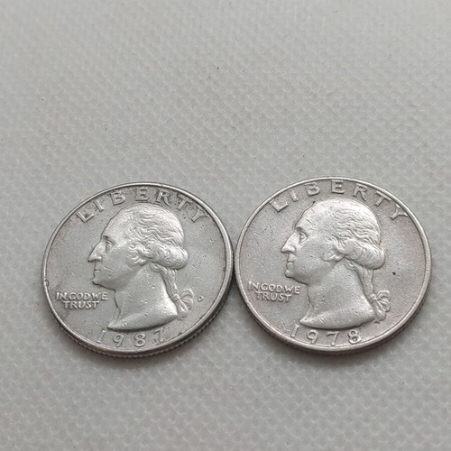 Quarter Dollar used American coins pack 1978/1981