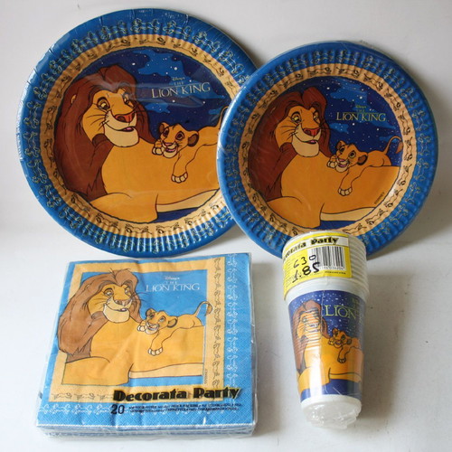 Vintage 90's Lion King birthday party set 20 napkins 10 cups and plates new