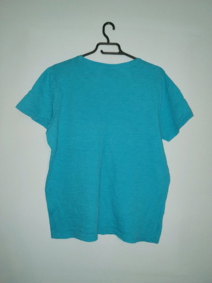 T-shirt Paco & Co με V τιρκουάζ σε μέγεθος Large σαν καινούργιο
