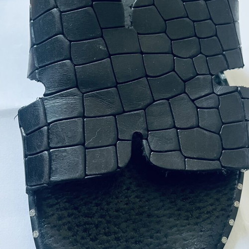 Leather slippers size 38 like new, black